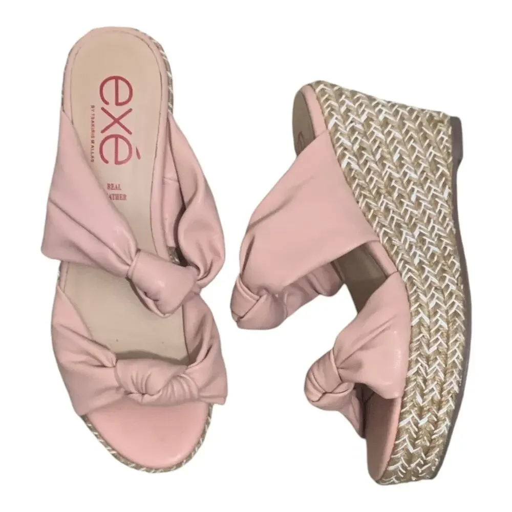 EXE' Valeria 905 Wedges Pink Leather sz‎ 38